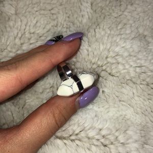 White Marble Ring